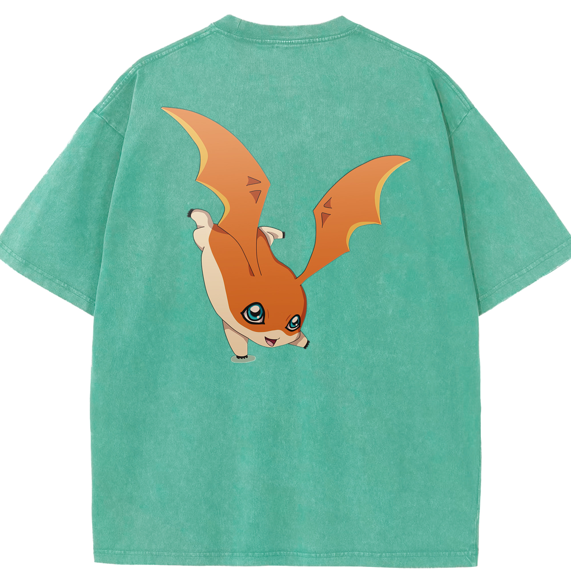 （画像用） Digimon デジタルモンスター/デジモン 綿100% ヴィンテージ風 半袖Tシャツ（背面プリント）